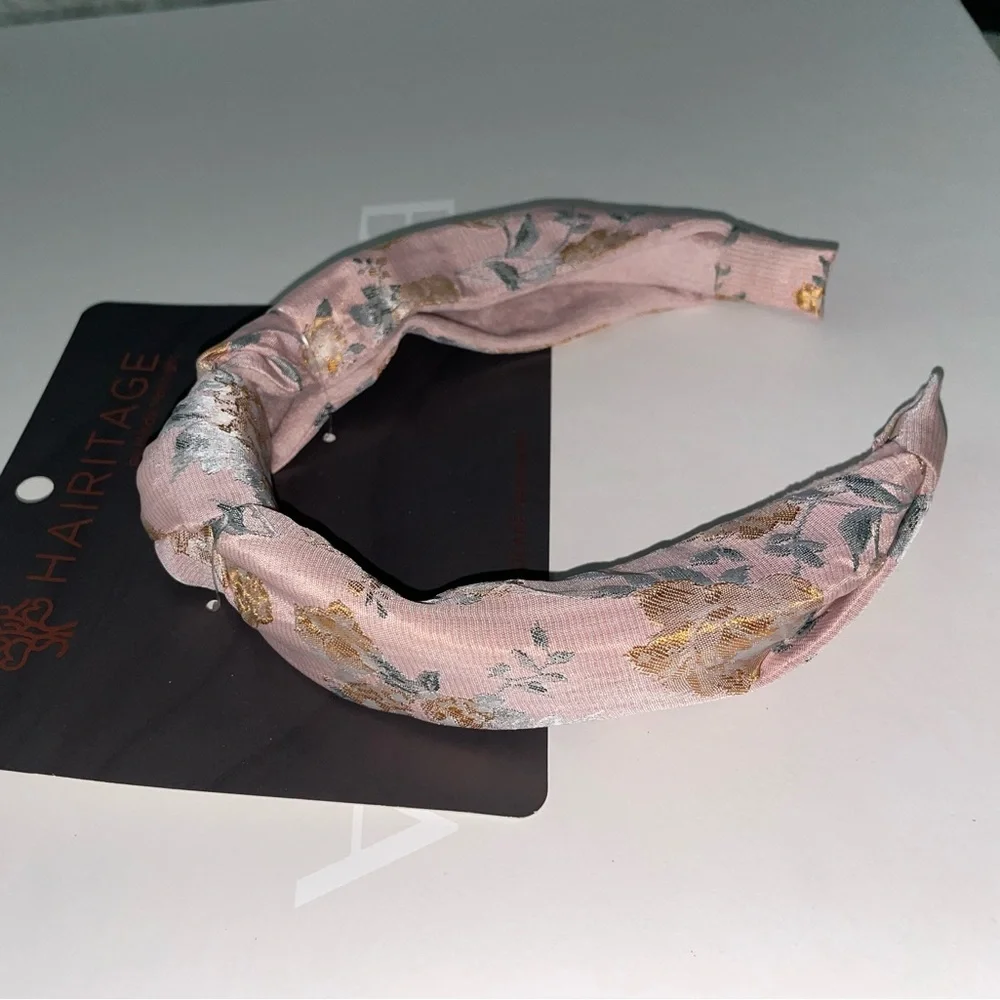 Hairitage Blush‎ Floral Fabric Knot Headband